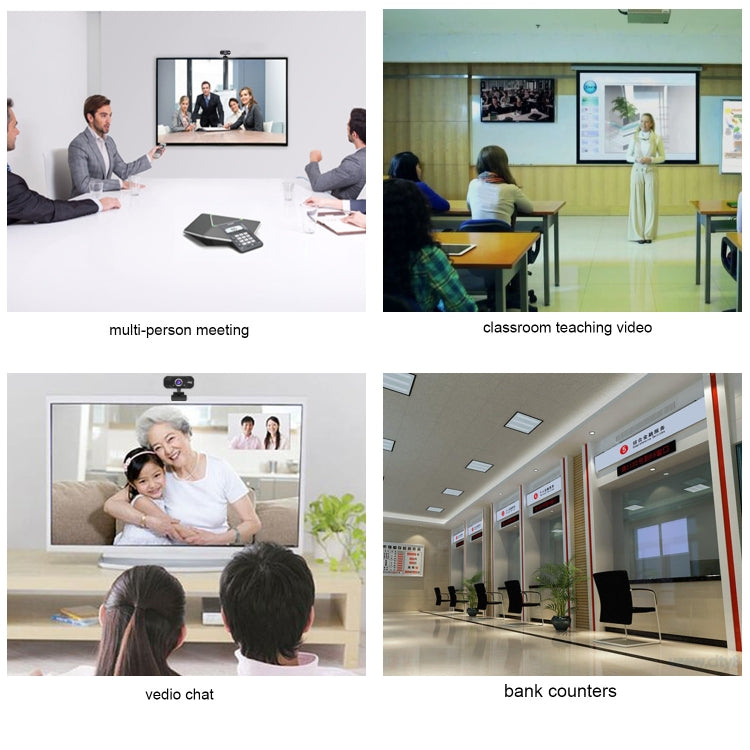 HXSJ S50 30fps 100 Megapixel 720P HD Webcam for Desktop / Laptop / Smart TV, with 10m Sound Absorbing Microphone, Cable Length: 1.4m - free shipping - PMC Jewellery - Order now!