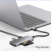 Onten 91882 5 In 1 USB3.0 x3 + SD + TF + CF Type-C / USB-C OTG Multi-function Card Reader
