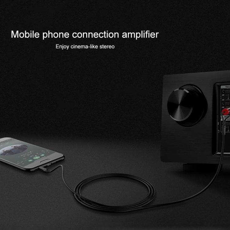 REXLIS 3635 3.5mm Male to Dual RCA Gold-plated Plug Black Cotton Braided Audio Cable for RCA Input Interface Active Speaker, Length: 10m - RCA Cable by REXLIS | Online Shopping South Africa | PMC TechLife | Buy Now Pay Later Mobicred