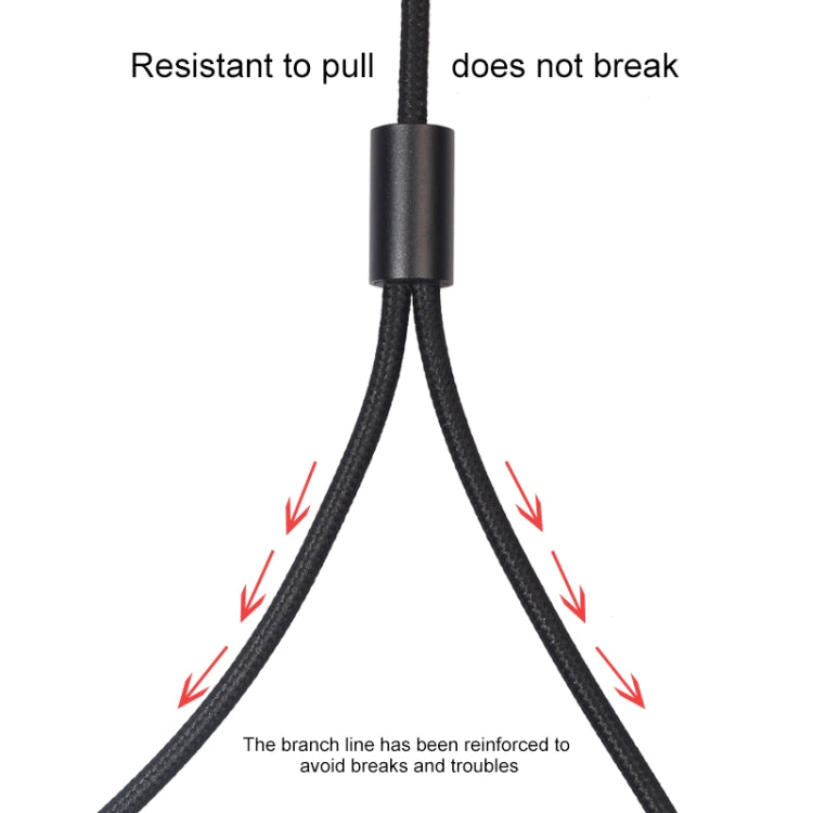 REXLIS 3635 3.5mm Male to Dual RCA Gold-plated Plug Black Cotton Braided Audio Cable for RCA Input Interface Active Speaker, Length: 10m - RCA Cable by REXLIS | Online Shopping South Africa | PMC Jewellery | Buy Now Pay Later Mobicred