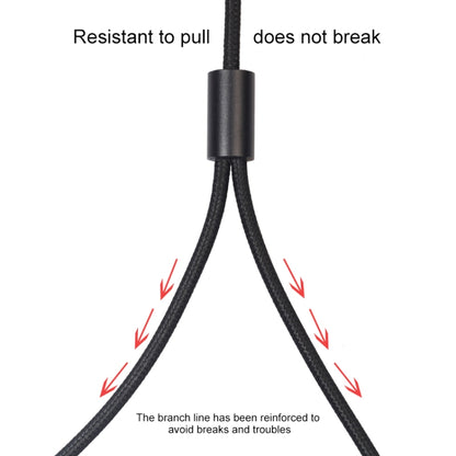 REXLIS 3635 3.5mm Male to Dual RCA Gold-plated Plug Black Cotton Braided Audio Cable for RCA Input Interface Active Speaker, Length: 10m - RCA Cable by REXLIS | Online Shopping South Africa | PMC Jewellery | Buy Now Pay Later Mobicred