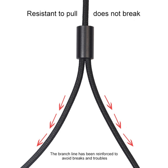 REXLIS 3635 3.5mm Male to Dual RCA Gold-plated Plug Black Cotton Braided Audio Cable for RCA Input Interface Active Speaker, Length: 10m