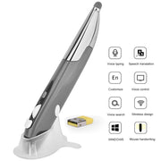 PR-06S 4-keys Smart Wireless Optical Mouse with Stylus Pen Function, Support Voice Operation / Translation (Grey)