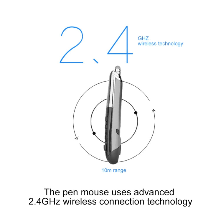 PR-08 6-keys Smart Wireless Optical Mouse with Stylus Pen & Laser Function (Grey) - free shipping - PMC Jewellery - Order now!