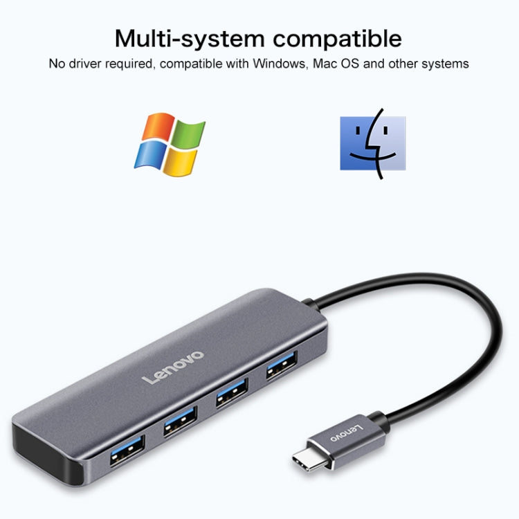 Lenovo C04 4 In 1 Type-C / USB-C to USB-C Converter Splitter Hub - free shipping - PMC Jewellery - Order now!