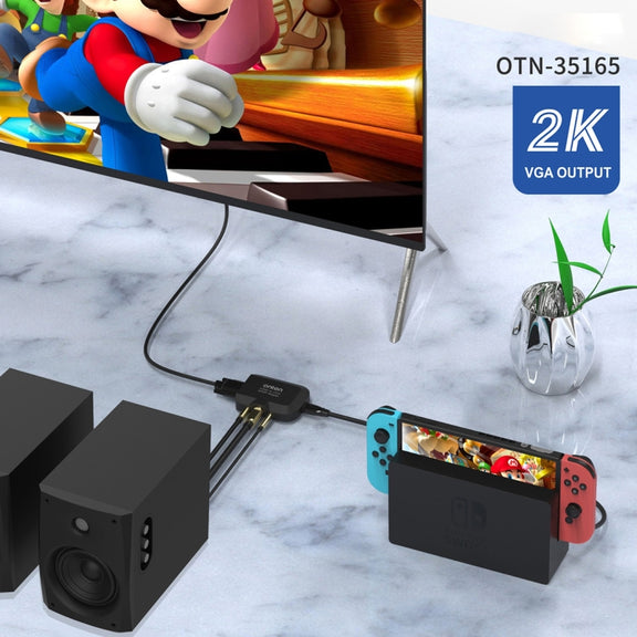 Onten 35165 HDMI to VGA + Optical Audio Converter for Speaker / TV / Computer