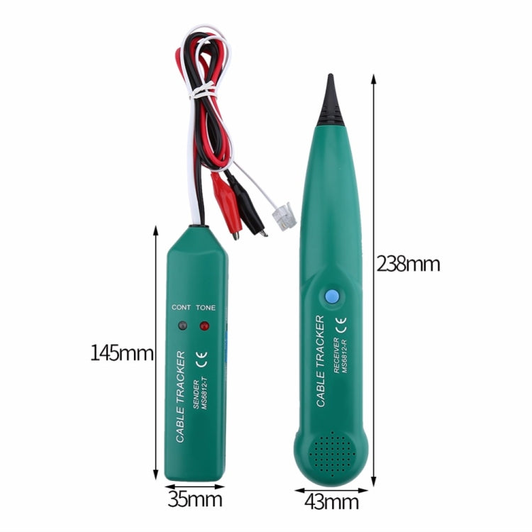 BSIDE MS6812 RJ11 & RJ45 Telephone Line Cable Tracker, Including Sender & Receiver