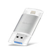 Richwell 3 in 1 32G Type-C + 8 Pin + USB 3.0 Metal Double Cover Push-pull Flash Disk with OTG Function(Silver) - free shipping - PMC TechLife - Order now!