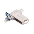 Richwell 16G Type-C + 8 Pin + USB 3.0 Metal Flash Disk with OTG Function(Silver) - U Disk & Card Reader by Richwell | Online Shopping South Africa | PMC TechLife | Buy Now Pay Later Mobicred