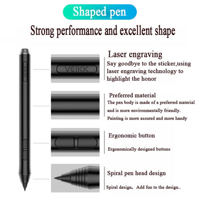 VEIKK A50 10x6 inch 5080 LPI Smart Touch Electronic Graphic Tablet, with Type-c Interface - free shipping - PMC Jewellery - Order now!