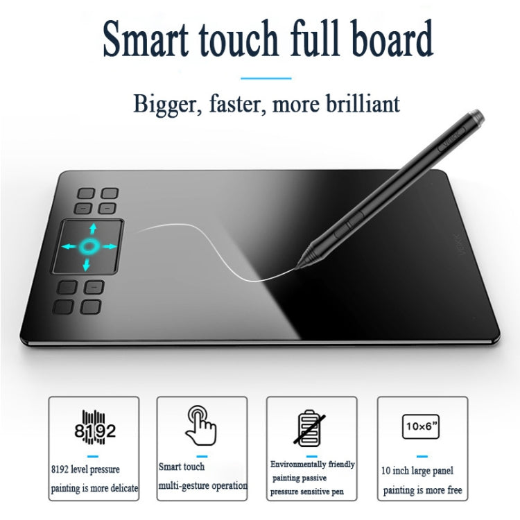 VEIKK A50 10x6 inch 5080 LPI Smart Touch Electronic Graphic Tablet, with Type-c Interface - free shipping - PMC Jewellery - Order now!