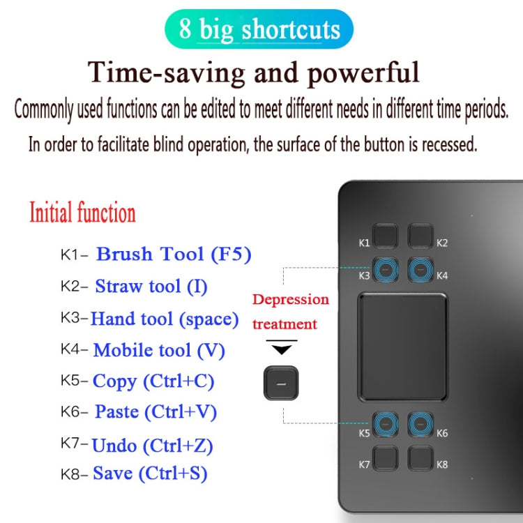VEIKK A50 10x6 inch 5080 LPI Smart Touch Electronic Graphic Tablet, with Type-c Interface - free shipping - PMC Jewellery - Order now!