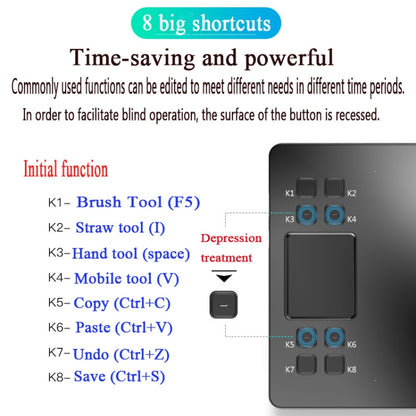 VEIKK A50 10x6 inch 5080 LPI Smart Touch Electronic Graphic Tablet, with Type-c Interface - free shipping - PMC Jewellery - Order now!