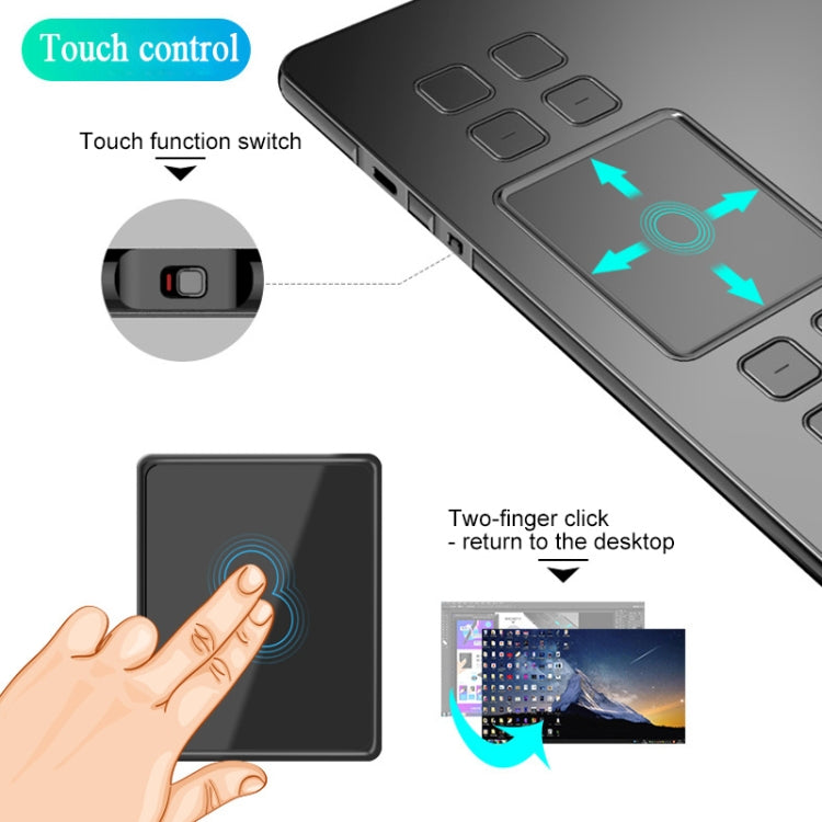 VEIKK A50 10x6 inch 5080 LPI Smart Touch Electronic Graphic Tablet, with Type-c Interface - free shipping - PMC Jewellery - Order now!