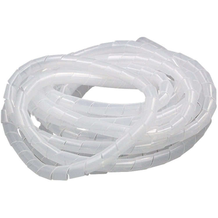 18m PE Spiral Pipes Wire Winding Organizer Tidy Tube, Nominal Diameter: 4mm(White) - free shipping - PMC TechLife - Order now!
