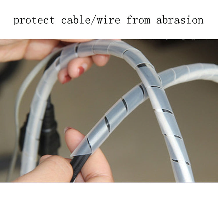 18m PE Spiral Pipes Wire Winding Organizer Tidy Tube, Nominal Diameter: 4mm(White) - free shipping - PMC TechLife - Order now!