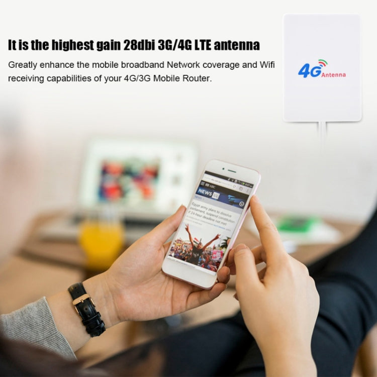 28dBi 4G Antenna with CRC9 Male Connector for 4G LTE FDD/TDD Router - DVB-T & Simulation Antenna by PMC TechLife | Online Shopping South Africa | PMC TechLife