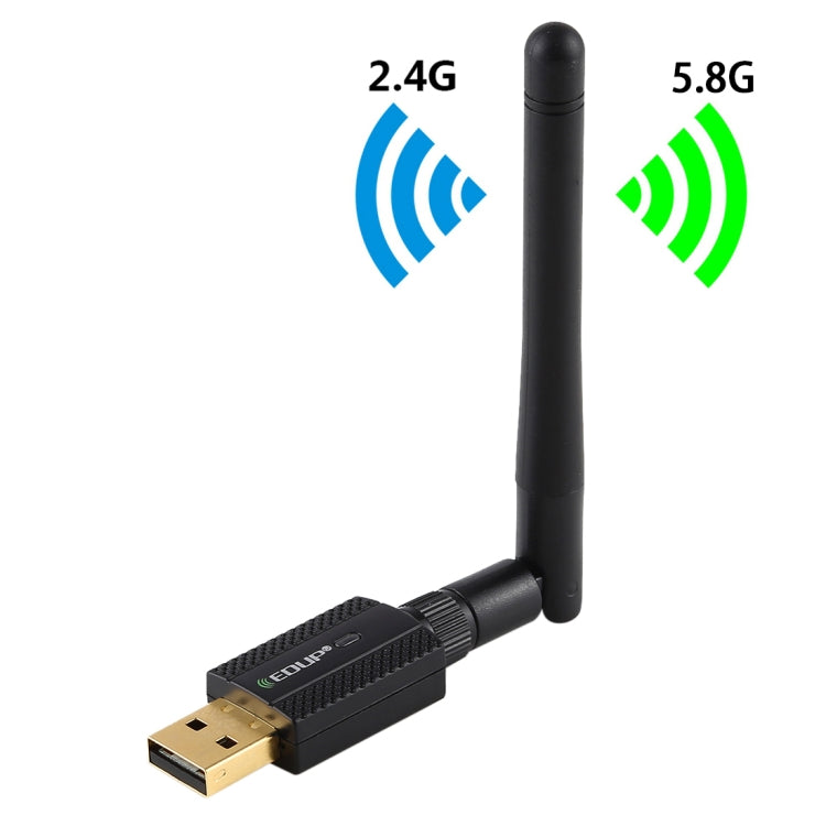 EDUP EP-AC1661 2 in 1 Bluetooth 4.2 + Dual Band 11AC 600Mbps High Speed Wireless USB Adapter WiFi Receiver - free shipping - PMC Jewellery - Order now!