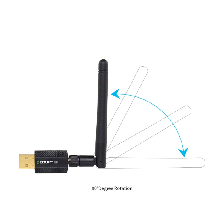 EDUP EP-AC1661 2 in 1 Bluetooth 4.2 + Dual Band 11AC 600Mbps High Speed Wireless USB Adapter WiFi Receiver - free shipping - PMC Jewellery - Order now!