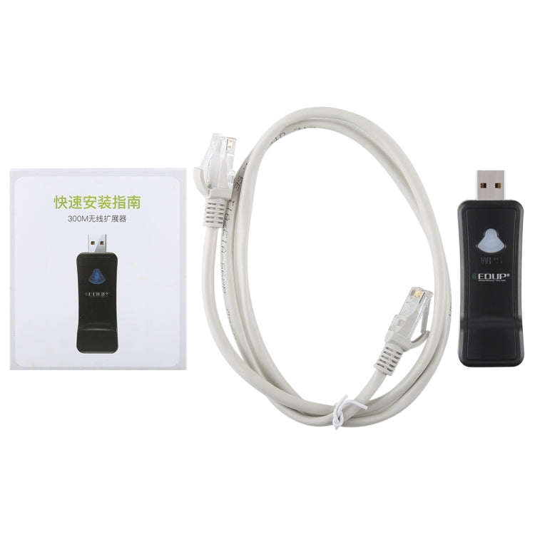 EDUP EP-2911S 300Mbps 2.4GHz Wireless USB Repeater WiFi to RJ45 Network Adapter for TV, Set Top Box, PS4, Xbox, Printer, Projector
