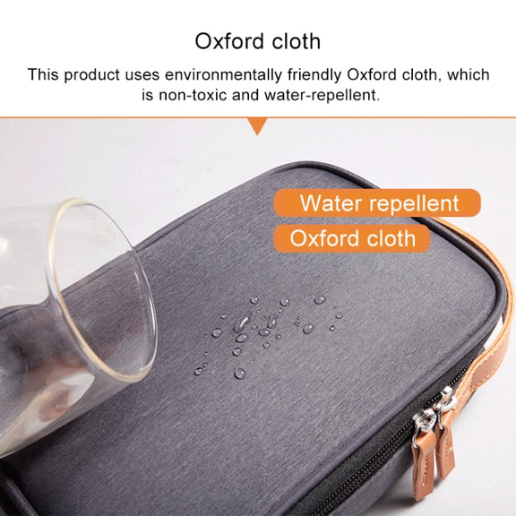 Multi-function Headphone Charger Data Cable Storage Bag, Ultra Fiber Portable Power Pack, Size: M, 16.5x6x23.5cm (Blue)
