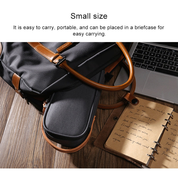 Multi-function Headphone Charger Data Cable Storage Bag, Ultra Fiber Portable Power Pack, Size: M, 16.5x6x23.5cm (Blue)