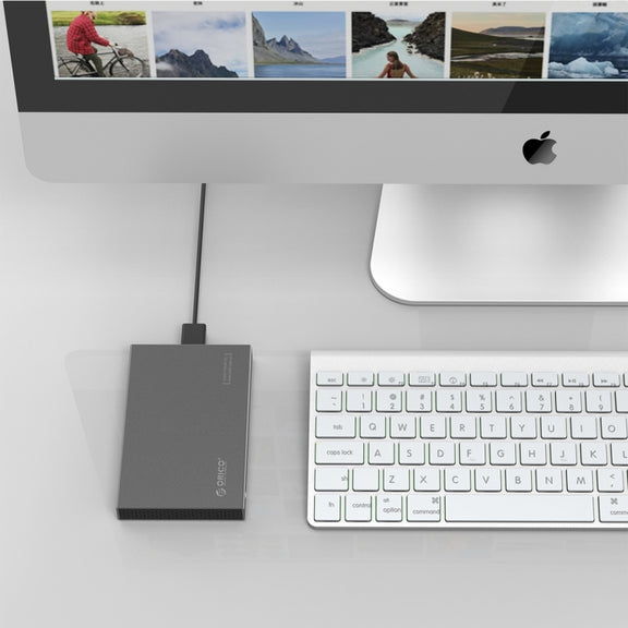ORICO 2518S3 USB3.0 External Hard Disk Box Storage Case for 7mm & 9.5mm 2.5 inch SATA HDD / SSD (Grey)
