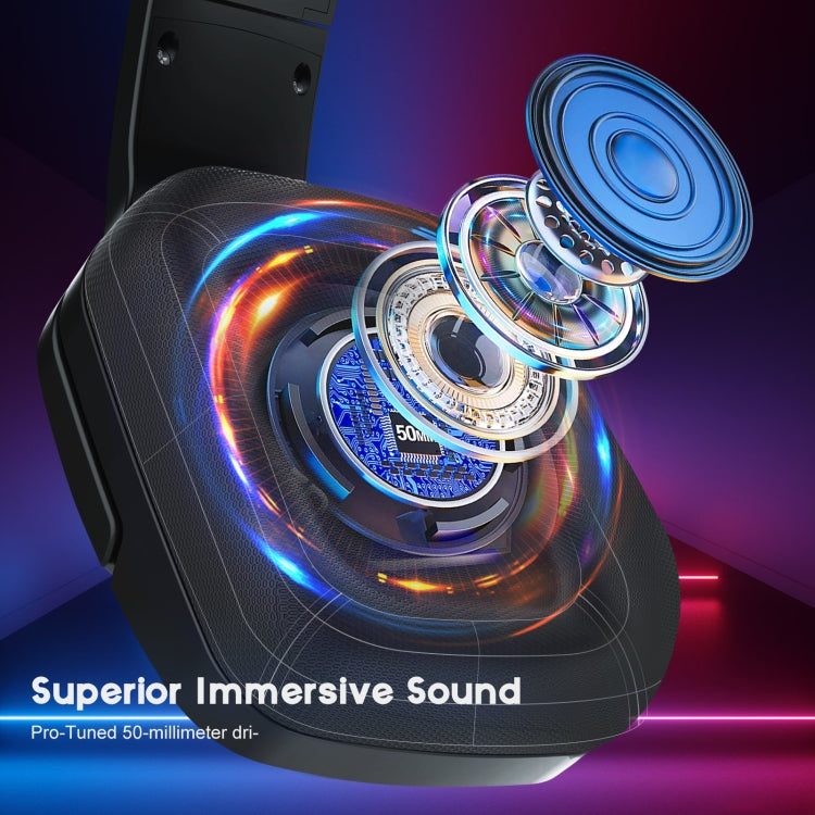 Soulbytes S12 USB + 3.5mm 4 Pin Adjustable RGB Light Gaming Headset with Mic (Black) - free shipping - PMC Jewellery - Order now!