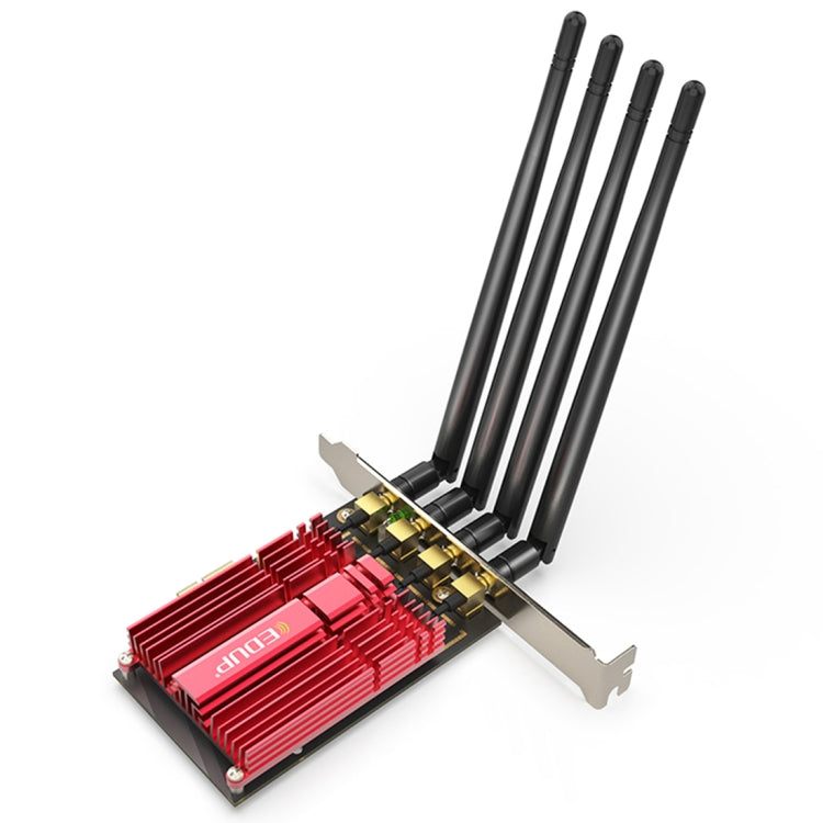 EDUP 9633-800 AC1900Mbps 2.4GHz & 5GHz Dual Band PCI-Express Adapter 4 Antenna External Network Card - free shipping - PMC Jewellery - Order now!