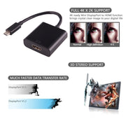 USB-C / Type-C 3.1 Male to HDMI female Adapter Cable, Length: About 10cm, For Galaxy S9 & S9 + & S8 & S8 + & Note 8 / HTC 10 / Huawei Mate 10 & Mate 10 Pro & P20 & P20 Pro / MacBook 12 inch / MacBook Pro