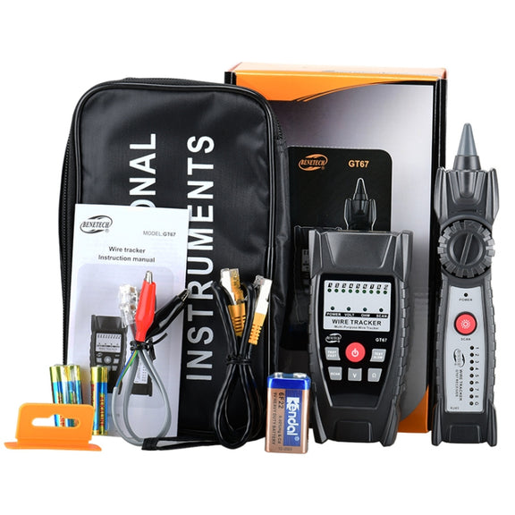 BENETECH GT67 RJ11 / RJ45 Multifunctional Cable Tester Line Finder Net Cable Detector