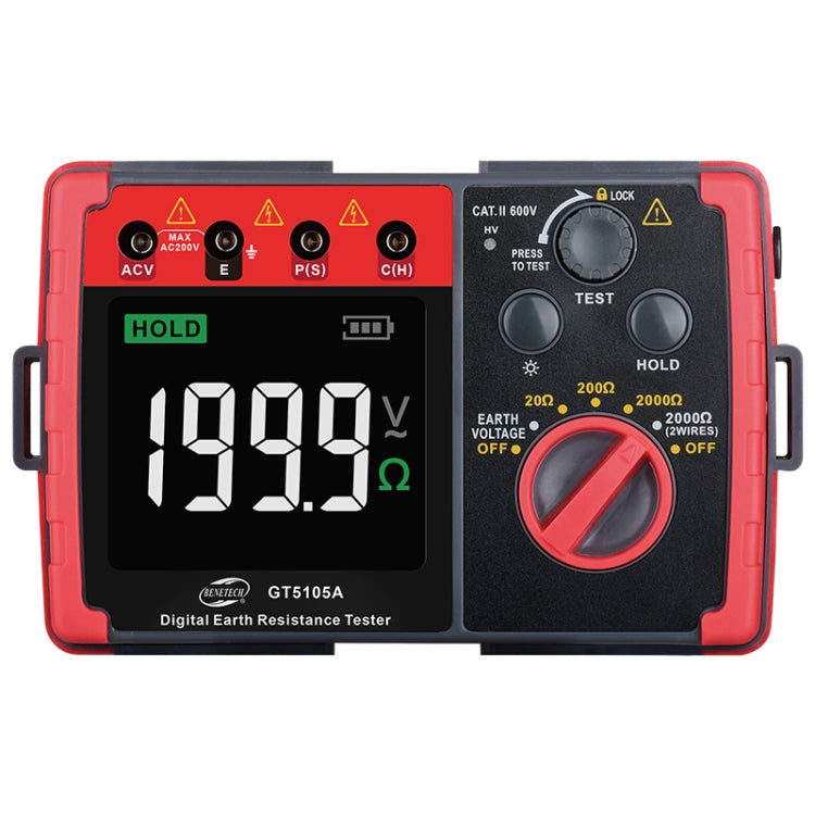 BENETECH GT5105A Professional LCD Digital Resistance Tester Meter Megger Earth Ground Resistance Voltage Tester - free shipping - PMC Jewellery - Order now!