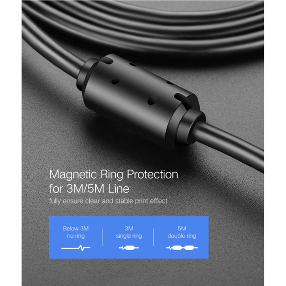 UGREEN USB 3.0 Type A Male to Type B Male Gold-plated Printer Cable Data Cable, For Canon, Epson, HP, Cable Length: 2m