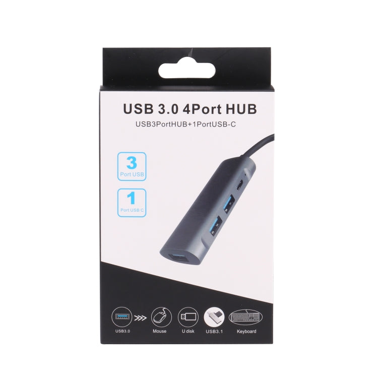 U-811 4 in 1 USB 3.0 to 3 USB 3.0 + USB-C / Type-C Ports HUB Docking Station - USB 3.0 HUB by PMC Jewellery | Online Shopping South Africa | PMC Jewellery | Buy Now Pay Later Mobicred