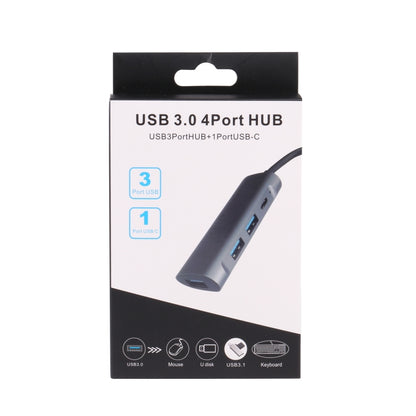 U-811 4 in 1 USB 3.0 to 3 USB 3.0 + USB-C / Type-C Ports HUB Docking Station - USB 3.0 HUB by PMC Jewellery | Online Shopping South Africa | PMC Jewellery | Buy Now Pay Later Mobicred