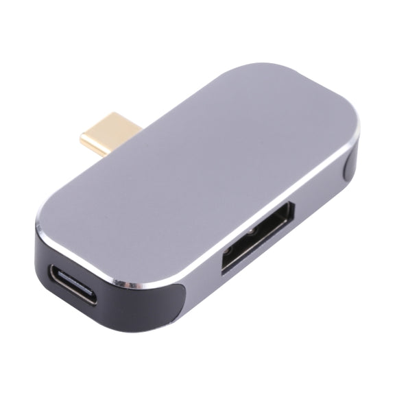 3 in 1 USB-C / Type-C Male to USB-C / Type-C Charging + USB + DP Female Adapter