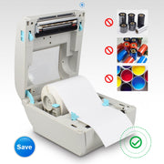 POS-9210 110mm USB POS Receipt Thermal Printer Express Delivery Barcode Label Printer, AU Plug(White)