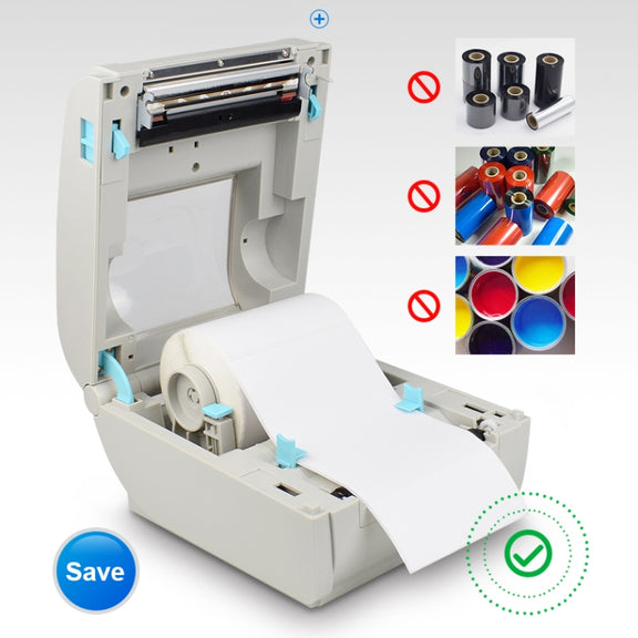 POS-9210 110mm USB POS Receipt Thermal Printer Express Delivery Barcode Label Printer, AU Plug(White)