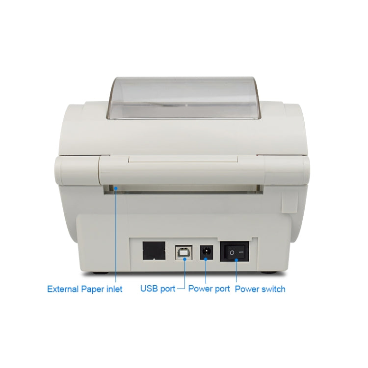POS-9210 110mm USB POS Receipt Thermal Printer Express Delivery Barcode Label Printer, US Plug(White)