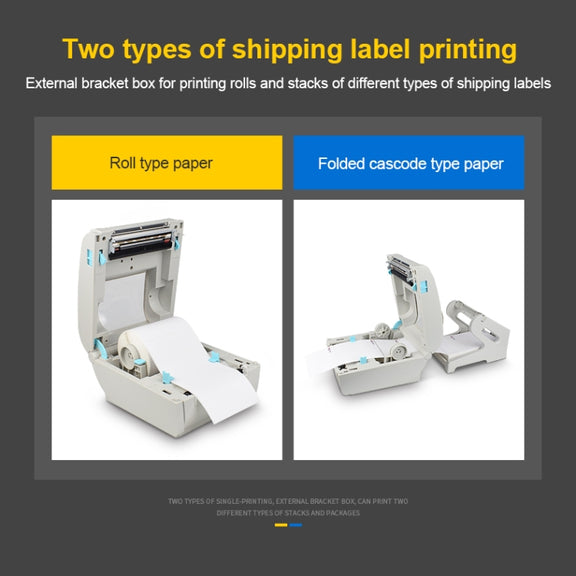 POS-9210 110mm USB +  Bluetooth POS Receipt Thermal Printer Express Delivery Barcode Label Printer, AU Plug(White)