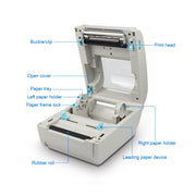 POS-9210 110mm USB +  Bluetooth POS Receipt Thermal Printer Express Delivery Barcode Label Printer, AU Plug(White)