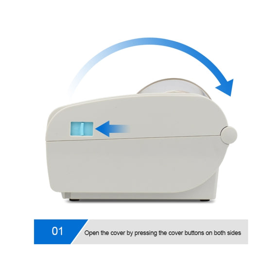 POS-9210 110mm USB +  Bluetooth POS Receipt Thermal Printer Express Delivery Barcode Label Printer, AU Plug(White)