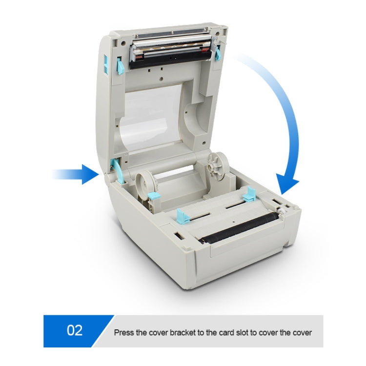 POS-9210 110mm USB +  Bluetooth POS Receipt Thermal Printer Express Delivery Barcode Label Printer, AU Plug(White)