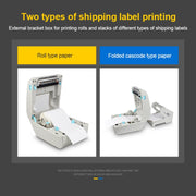 POS-9210 110mm USB +  Bluetooth POS Receipt Thermal Printer Express Delivery Barcode Label Printer, EU Plug(White)