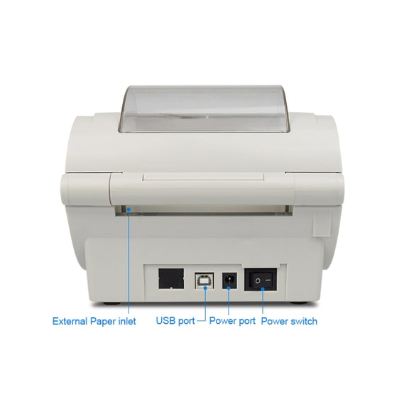 POS-9210 110mm USB +  Bluetooth POS Receipt Thermal Printer Express Delivery Barcode Label Printer, UK Plug(White)