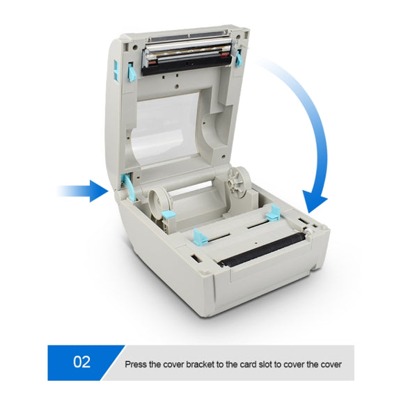 POS-9210 110mm USB +  Bluetooth POS Receipt Thermal Printer Express Delivery Barcode Label Printer, UK Plug(White)