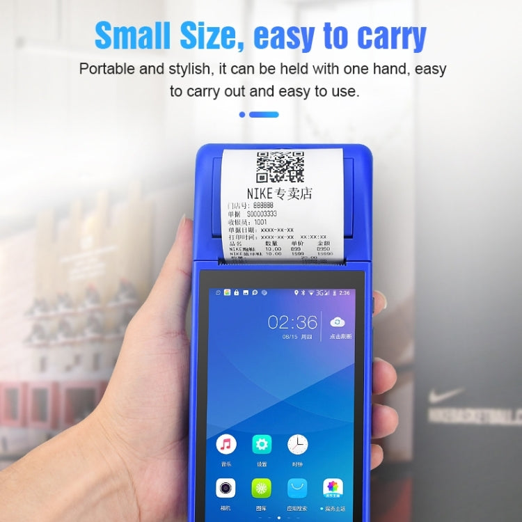 POS-6000 4G Version 1GB+8GB 58mm PDA Handheld 5.5 inch QR Code Android Smart POS Teminal Scanner Printer, UK Plug - Printer by PMC TechLife | Online Shopping South Africa | PMC TechLife | Buy Now Pay Later Mobicred