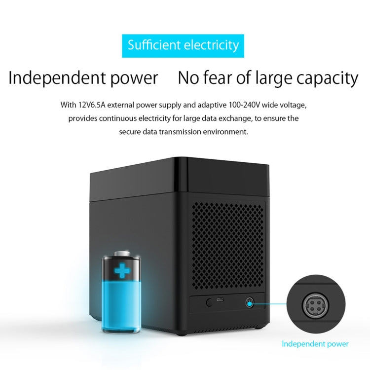 ORICO DS500C3 3.5 inch 5 Bay Magnetic-type USB-C / Type-C Hard Drive Enclosure with Blue LED Indicator - HDD Enclosure by ORICO | Online Shopping South Africa | PMC TechLife | Buy Now Pay Later Mobicred