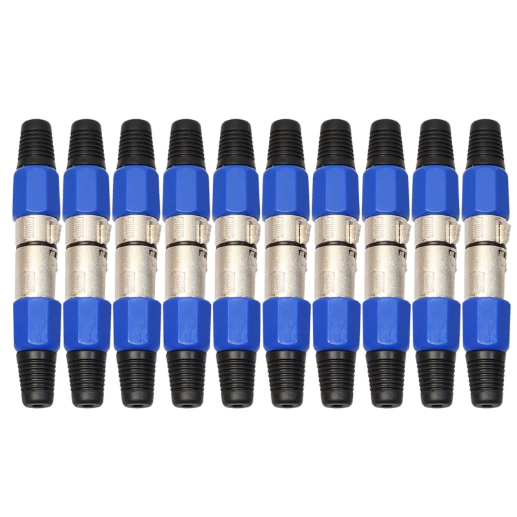 10 Pairs Metal Female Male XLR 3 Pin Jack Socket Plug Audio Connector - Microphone Audio Cable & Connector by PMC TechLife | Online Shopping South Africa | PMC TechLife | Buy Now Pay Later Mobicred