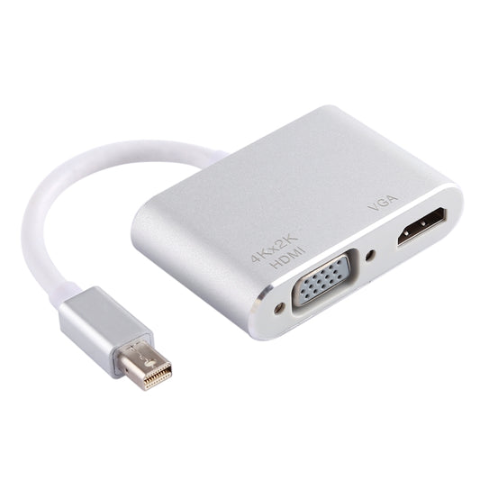 2 in 1 4Kx2K Mini DisplayPort to VGA & HDMI Adapter (Silver) - free shipping - PMC Jewellery - Order now!